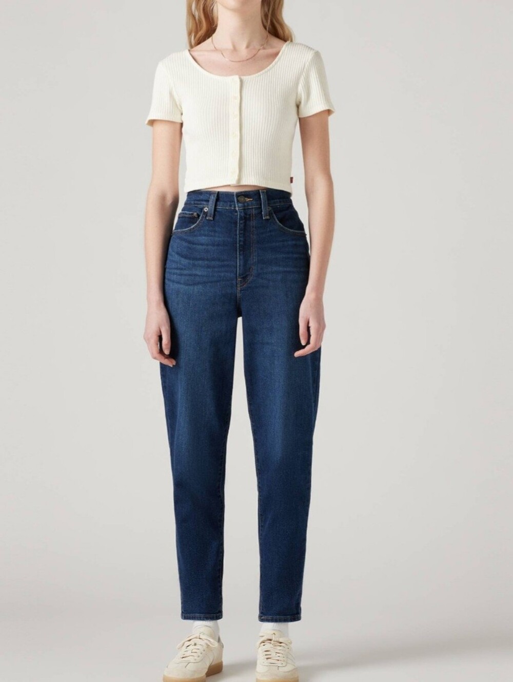 Levi's High Waisted Mom Jean Dark Wash